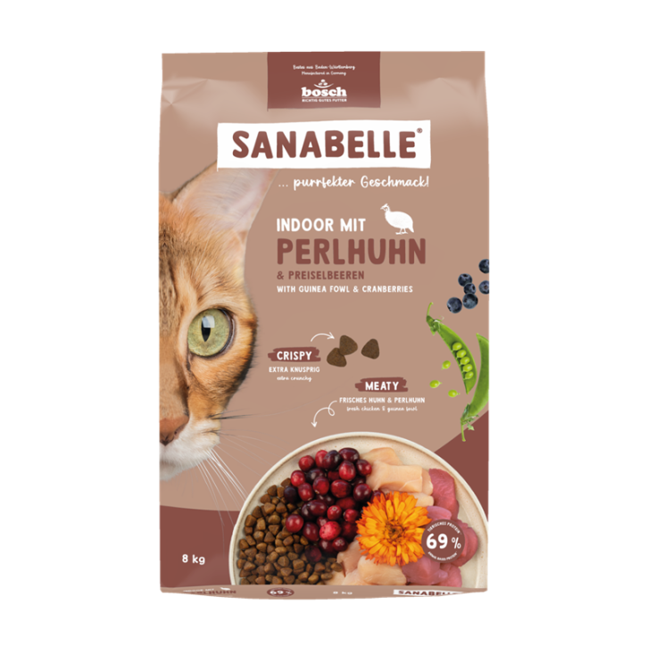 Sanabelle Life Indoor mit Perlhuhn & Preiselbeeren 2 kg oder 8 kg (SPARTIPP: unsere Staffelpreise)