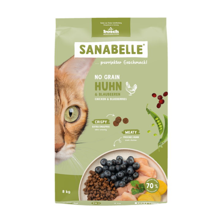 Sanabelle Life No Grain Huhn & Blaubeeren 2 kg oder 8 kg (SPARTIPP: unsere Staffelpreise)