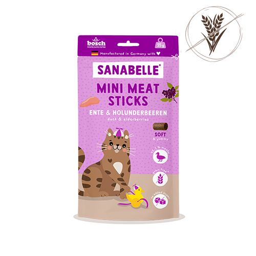 Sanabelle Mini Meat Sticks Ente & Holunderbeeren 7 x 55 g