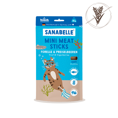 Sanabelle Mini Meat Sticks Forelle & Preiselbeeren 7 x 55 g