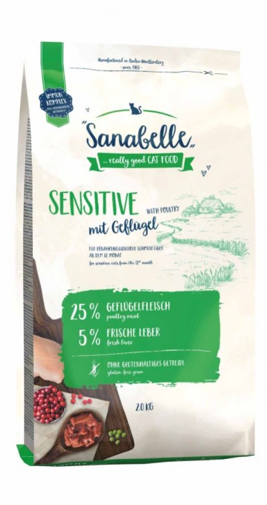 Sanabelle Sensitive Geflügel 400 g, 2 kg oder 10 kg (SPARTIPP: unsere Staffelpreise)