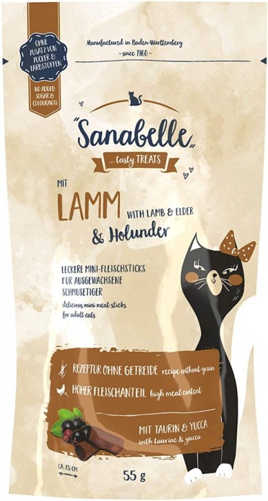 Sanabelle Snack Mini-Fleischsticks Lamm & Holunder 20 x 55 g
