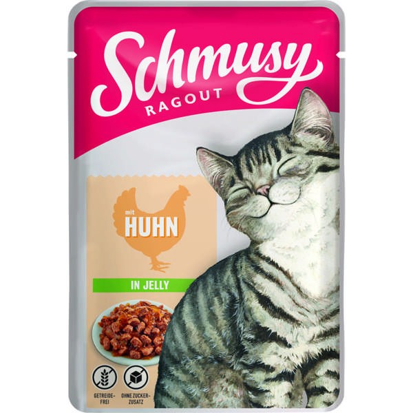 Schmusy Ragout mit Huhn in Jelly 22 x 100 g