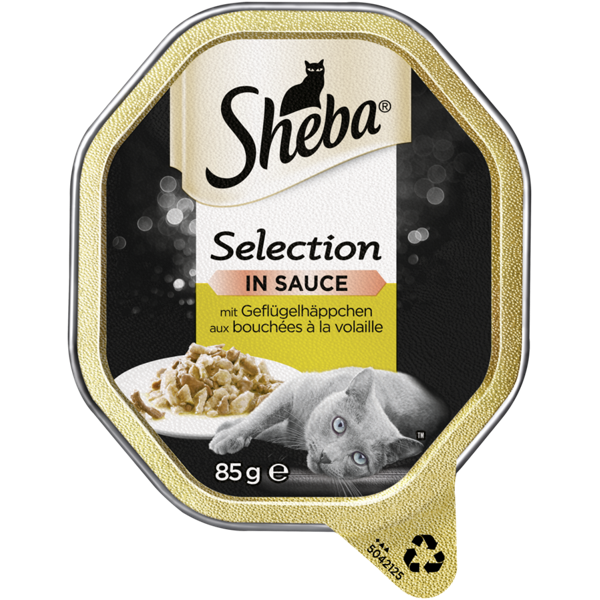 Sheba Selection in Sauce mit Geflügelhäppchen 22 x 85 g