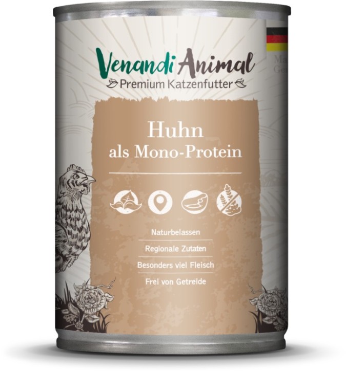 Venandi Cat Huhn Monoprotein 125 g, 200 g oder 400 g