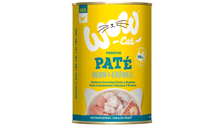 WOW Cat Adult Paté Huhn & Garnele 12 x 400 g