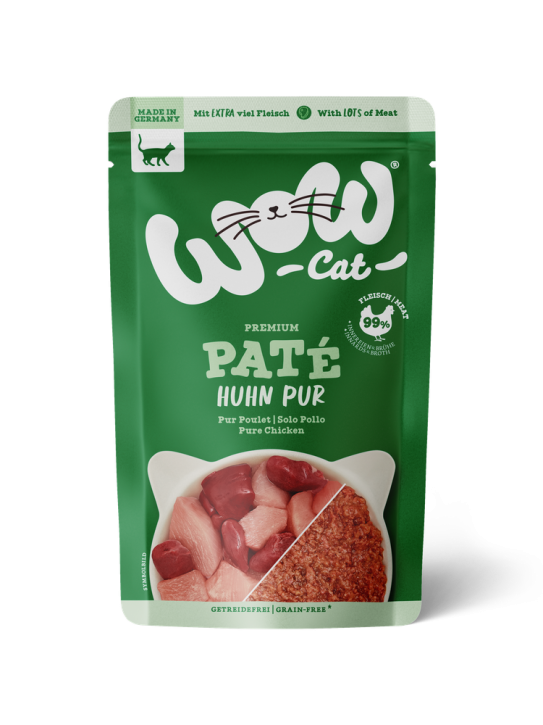 WOW Cat Adult Paté Huhn Pur 12 x 125 g