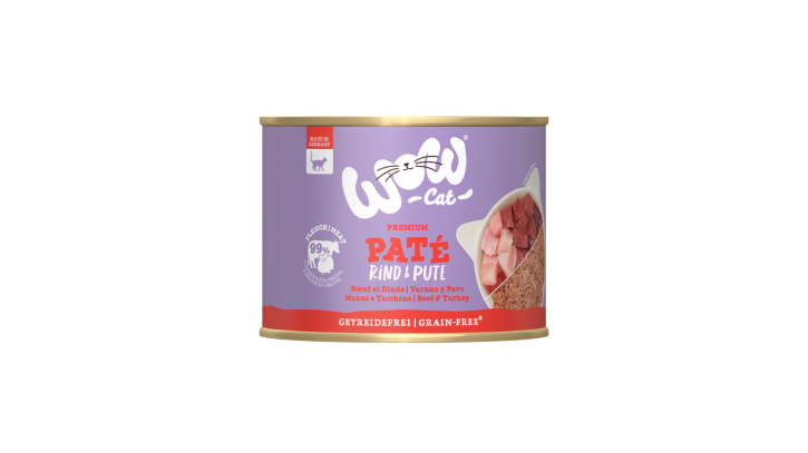 WOW Cat Adult Paté Rind & Pute 125 g, 200 g oder 400 g