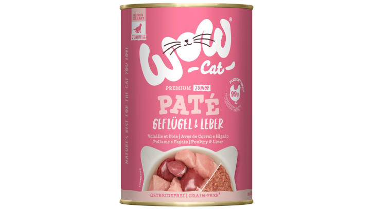 WOW Cat Junior Paté Geflügel & Leber 12 x 400 g