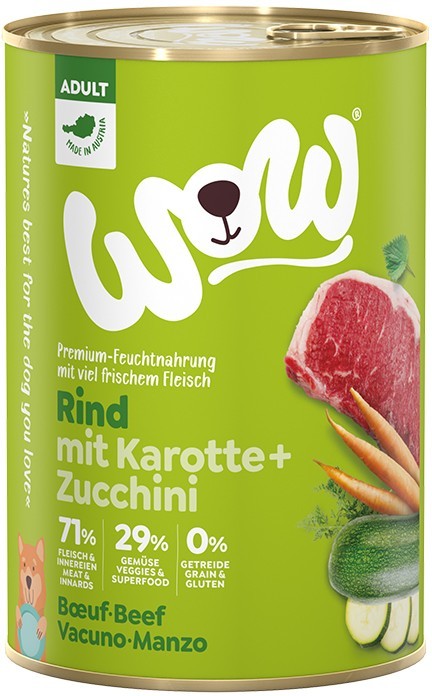 WOW Dog Adult Rind 400 g oder 800 g