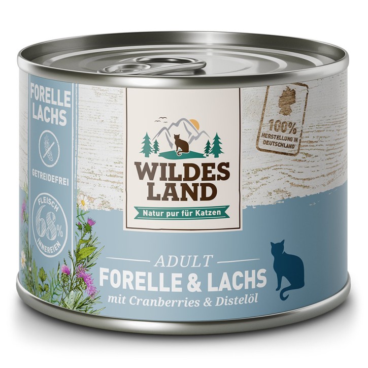Wildes Land Classic Adult Forelle und Lachs 12 x 200 g