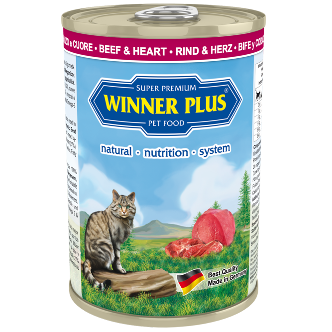 Winner Plus Cat Rind & Herz 12 x 395 g