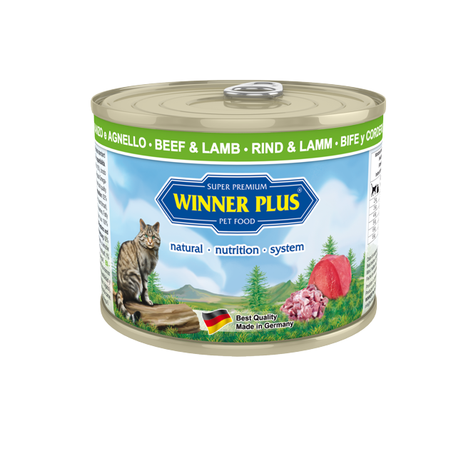 Winner Plus Cat Rind & Lamm 12 x 195 g