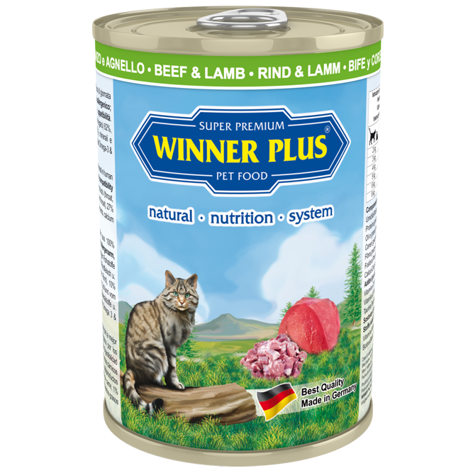 Winner Plus Cat Rind & Lamm 12 x 395 g