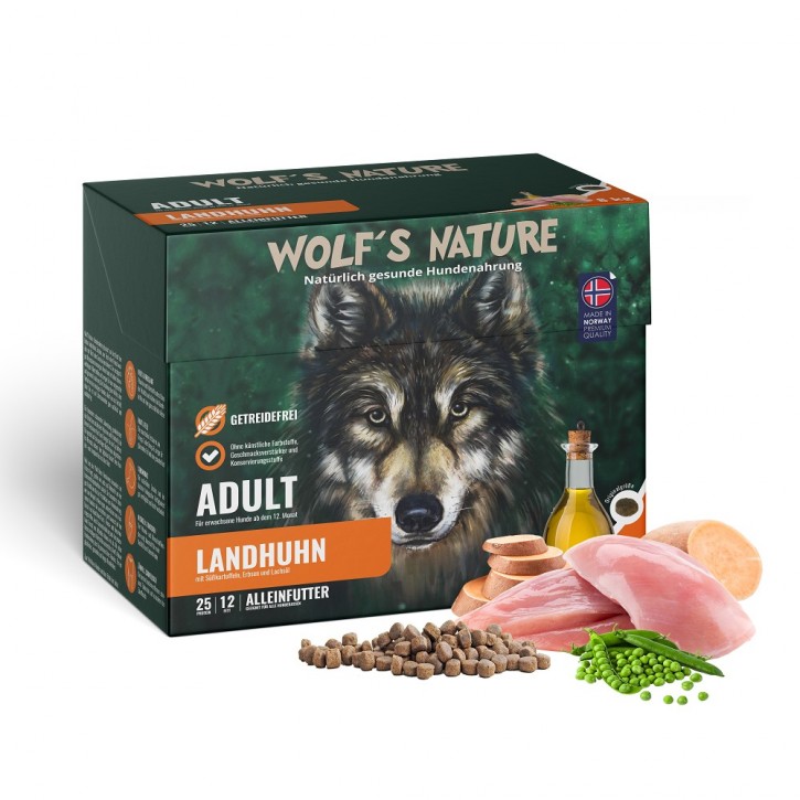 Wolfs Nature Adult Landhuhn 8 kg