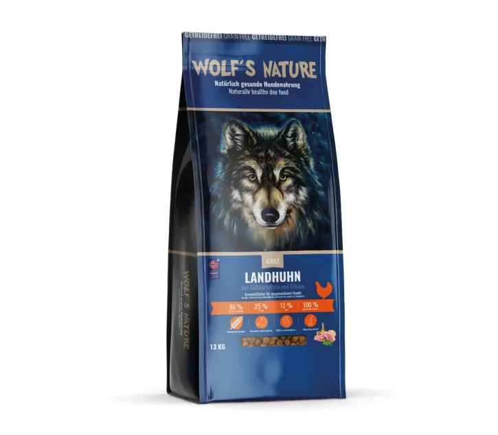 Wolfs Nature Adult Landhuhn 8 kg, 13 kg oder 20 kg