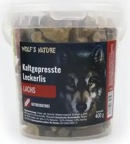 Wolfs Nature Dog Bites mit Lachs 400 g