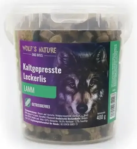 Wolfs Nature Dog Bites mit Lamm 6 x 400 g
