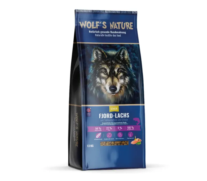 Wolfs Nature Senior Light mit Lachs 8 kg, 13 kg oder 20 kg