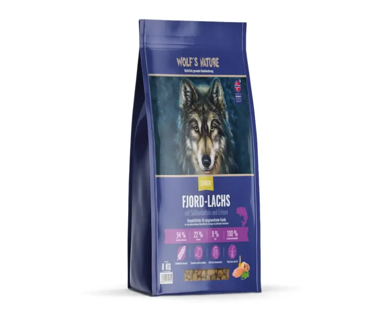 Wolfs Nature Senior Light mit Lachs 8 kg